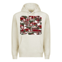 Oatmeal Heather vintage christmas car pattern Premium Hoodie - CowhideDigitalArt
