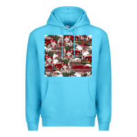 Ocean Blue vintage christmas car pattern Premium Hoodie - CowhideDigitalArt