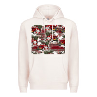 Pale Pink vintage christmas car pattern Premium Hoodie - CowhideDigitalArt