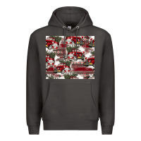 Smoke vintage christmas car pattern Premium Hoodie - CowhideDigitalArt
