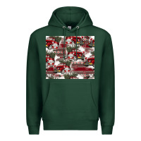 Sports Green vintage christmas car pattern Premium Hoodie - CowhideDigitalArt