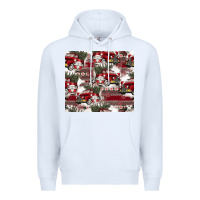 White vintage christmas car pattern Premium Hoodie - CowhideDigitalArt