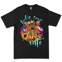 Black Holy cow i am cute baby cow Premium Tee - HowdyJamesFarm