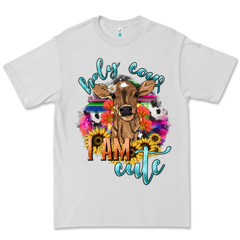 Holy Cow I Am Cute Baby Cow Premium Tee by HowdyJamesFarm | Teevron
