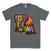 Charcoal Heather louisiana map Classic Tee - CowGirlArtShop