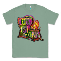 Sage louisiana map Classic Tee - CowGirlArtShop
