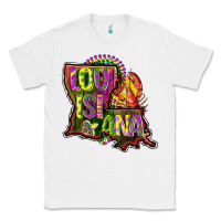 White louisiana map Classic Tee - CowGirlArtShop