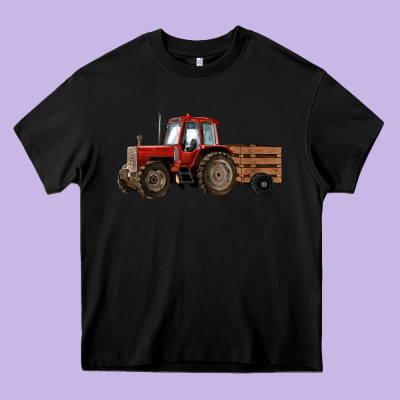 Farm Tractor Heavy Core Tee Designed By Ranaportraitstore