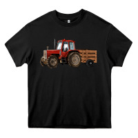 Black farm tractor Heavy Core Tee - RanaPortraitStore
