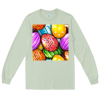 Matcha Happy Easter Eggs Seamless Pattern Long Sleeve Tee - BundleAndBundleShop