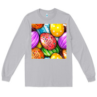 Moon Dust Happy Easter Eggs Seamless Pattern Long Sleeve Tee - BundleAndBundleShop