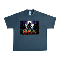 Midnight Navy bigfoot believe christmas Urban Heavy Tee - FaDigitalArtStudio