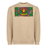 Mushroom life is better around the campfire license plate Heavyweight Sweatshirt - BarkalooDesign