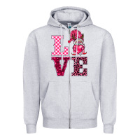 Heather Grey love gnomies Zipper Hoodie - BarkalooDesign