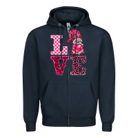 Navy love gnomies Zipper Hoodie - BarkalooDesign
