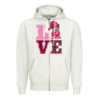 Oatmeal Heather love gnomies Zipper Hoodie - BarkalooDesign