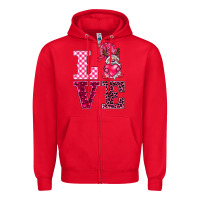 Red love gnomies Zipper Hoodie - BarkalooDesign