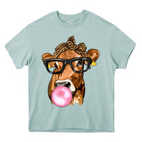 Arona Cow Lick with Leopard Bandana Heavy Core Tee - texasbilliewilder