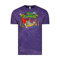Cloud Purple Hello Summer Vintage Tee - CowCowDesign