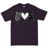 Plum Peace Love Cure Melanoma Cancer Premium Tee - Jasminsmagicworld