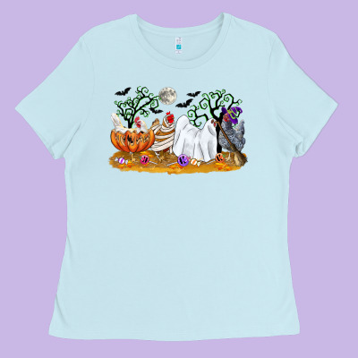 Halloween Chicken Ladies Tee Designed By Cowgirlartshop