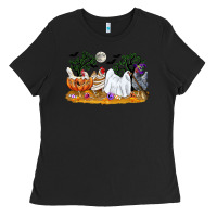 Black halloween chicken Ladies Tee - CowGirlArtShop