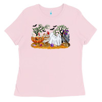 Bubblegum Pink halloween chicken Ladies Tee - CowGirlArtShop