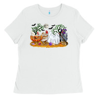 White halloween chicken Ladies Tee - CowGirlArtShop