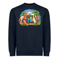 Navy camp life beach Heavyweight Sweatshirt - BarkalooDesign