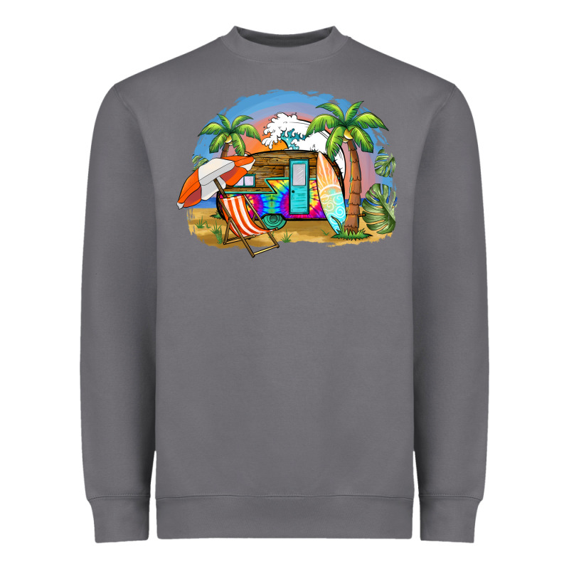 Camp Life Beach Heavyweight Sweatshirt by BarkalooDesign | Teevron