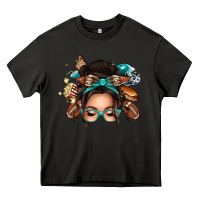 Asphalt american football messy bun Heavy Core Tee - texasbilliewilder
