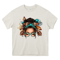 American Football Messy Bun Heavy Core Tee | Teevron