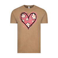Vintage Coffee floral pink glitter heart Vintage Tee - Jasminsmagicworld
