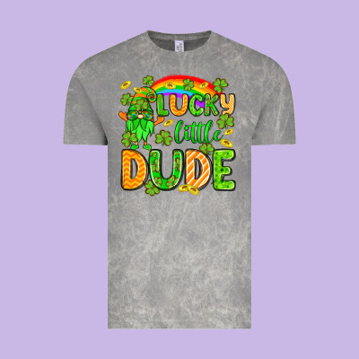 St. Patrick's Lucky Little Dude Vintage Tee Designed By Oliviacreatesart