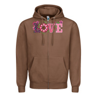 Chestnut walentine's day love sunflower Zipper Hoodie - BarkalooDesign