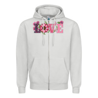 Dove Grey walentine's day love sunflower Zipper Hoodie - BarkalooDesign