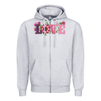 Heather Grey walentine's day love sunflower Zipper Hoodie - BarkalooDesign