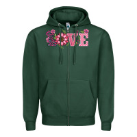 Sports Green walentine's day love sunflower Zipper Hoodie - BarkalooDesign