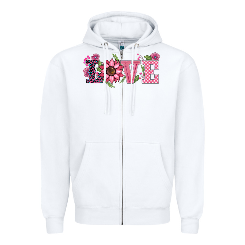 Walentine's Day Love Sunflower Zipper Hoodie by BarkalooDesign | Teevron