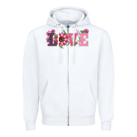 White walentine's day love sunflower Zipper Hoodie - BarkalooDesign