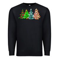 Black Christmas tree cakes and Christmas trees  ado Premium Sweatshirt - AdoDesignShop