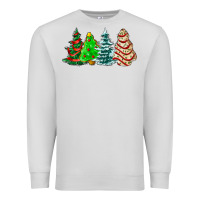 Dove Grey Christmas tree cakes and Christmas trees  ado Premium Sweatshirt - AdoDesignShop