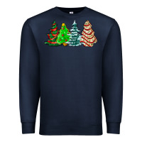 Navy Christmas tree cakes and Christmas trees  ado Premium Sweatshirt - AdoDesignShop