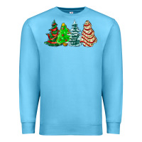 Ocean Blue Christmas tree cakes and Christmas trees  ado Premium Sweatshirt - AdoDesignShop