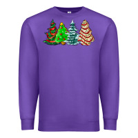 Purple Christmas tree cakes and Christmas trees  ado Premium Sweatshirt - AdoDesignShop