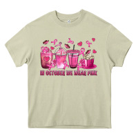 Mossy In October We Wear Pink with Breast Cancer Coffee Heavy Core Tee - texasbilliewilder