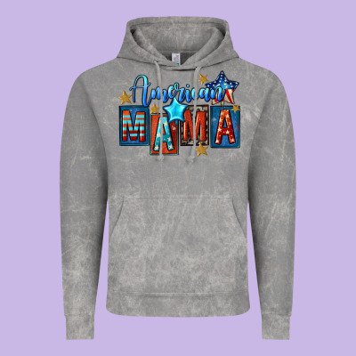 American Mama Mother's Day Vintage Hoodie Designed By Fadigitalartstudio