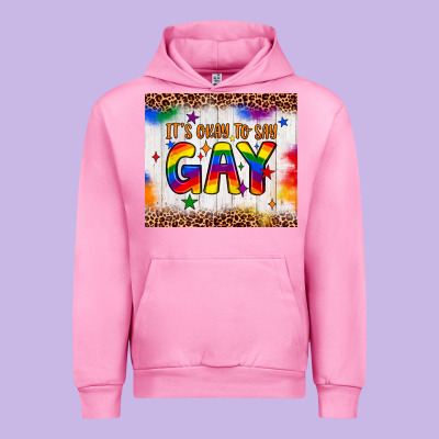 It's Okay To Say Gay Tumbler Urban Hoodie Designed By Jahusdesignshop