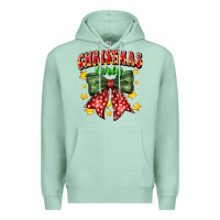 Seafoam festive holiday bow design Premium Hoodie - CowhideDigitalArt