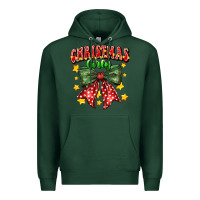 Sports Green festive holiday bow design Premium Hoodie - CowhideDigitalArt